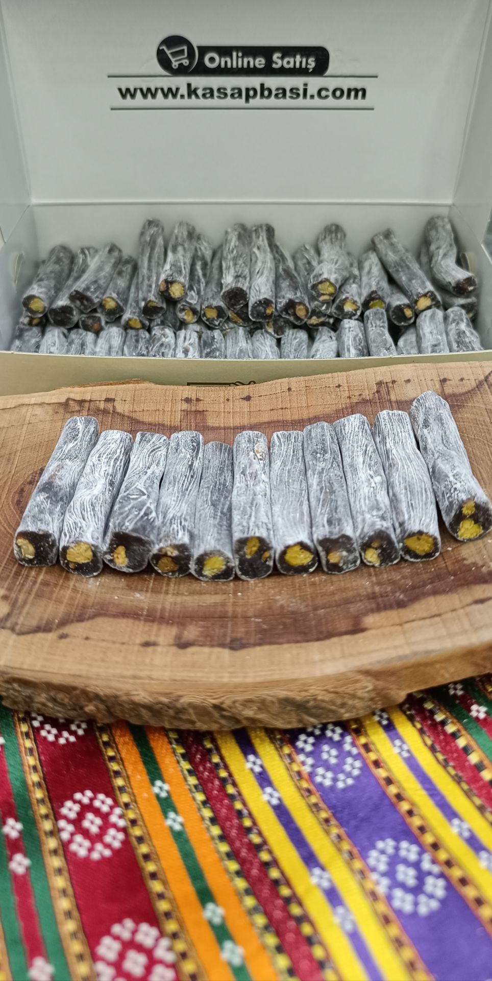 Fitil Sucuk Bol Fıstıklı,İnce (Böğürtlen) 500Gr