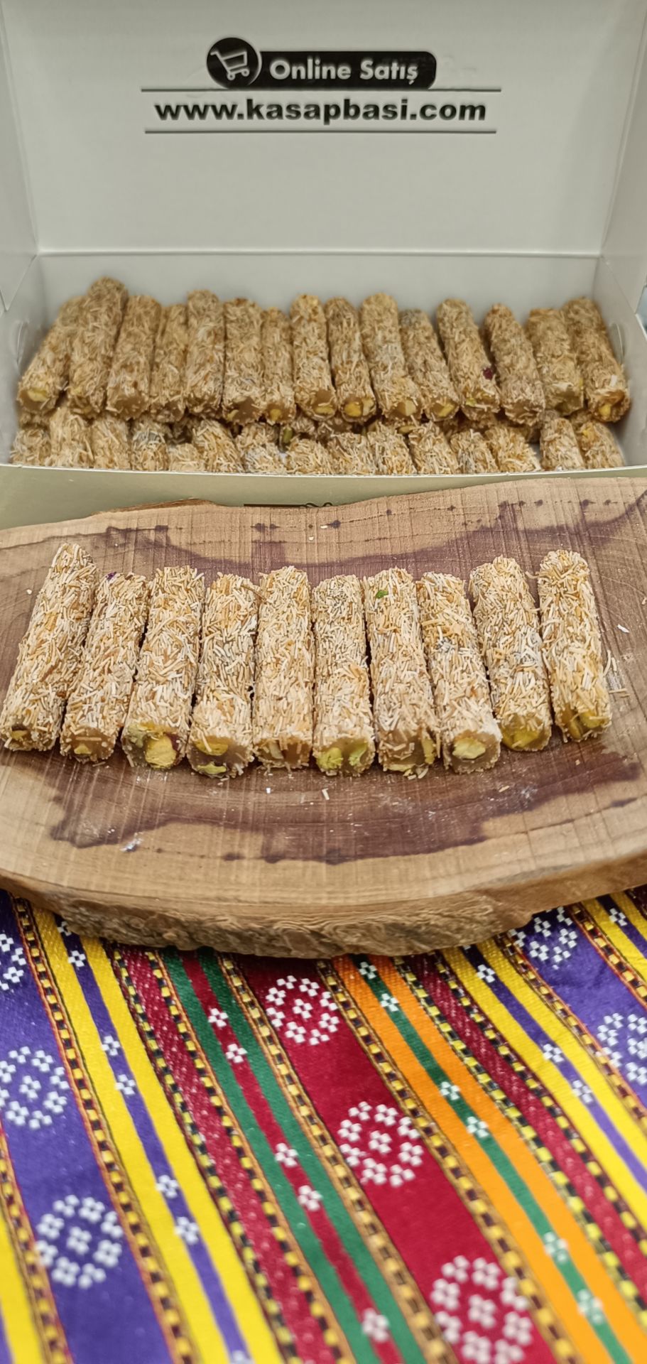 Fitil Sucuk Bol Fıstıklı, İnce (Kadayıflı) 500Gr